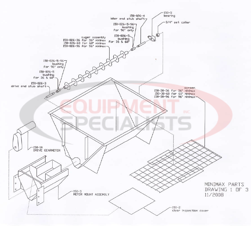 Smith Mini Max Auger Assembly Diagram Breakdown Diagram