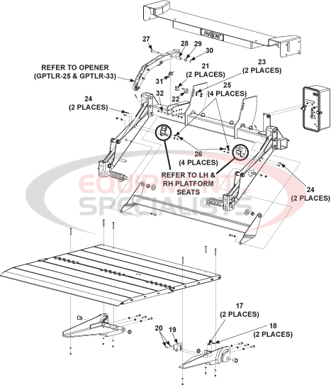 Maxon Tuk-A-Way GPTLR-25 & GPTLR-33 Aluminum Main Assembly 2nd Diagram Breakdown Diagram