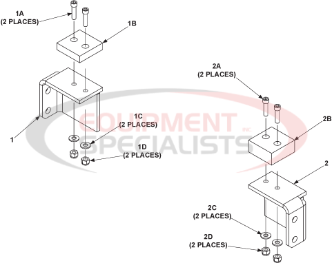 Maxon Tuk-A-Way GPTLR-44 & GPTLR-55 LH & RH Platform Seats Diagram Breakdown Diagram