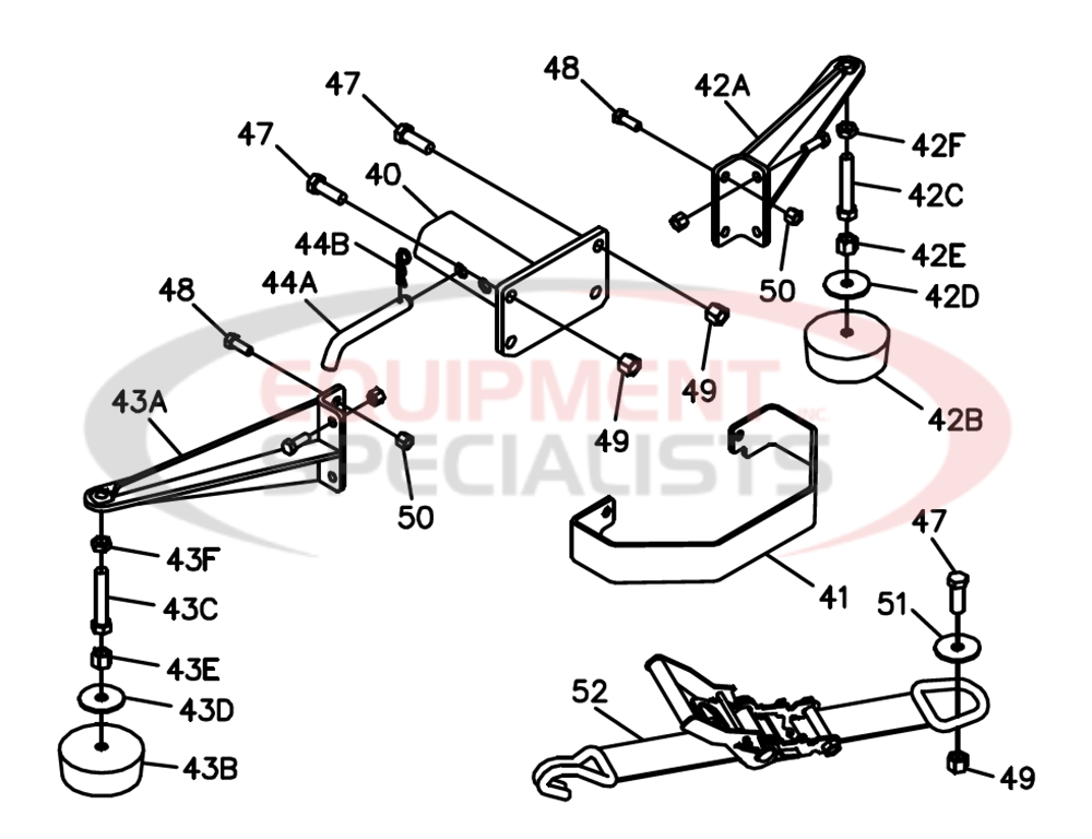 TGS600 & TGS1100 SLIDE-IN ATTACHMENT Diagram Breakdown Diagram