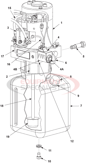 Maxon Tuk-A-Way GPTLR Gravity Down 12 VDC Power Unit Diagram Breakdown Diagram