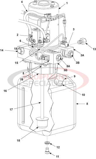 Maxon Tuk-A-Way GPTLR Power Down 12 VDC Power Unit Diagram Breakdown Diagram