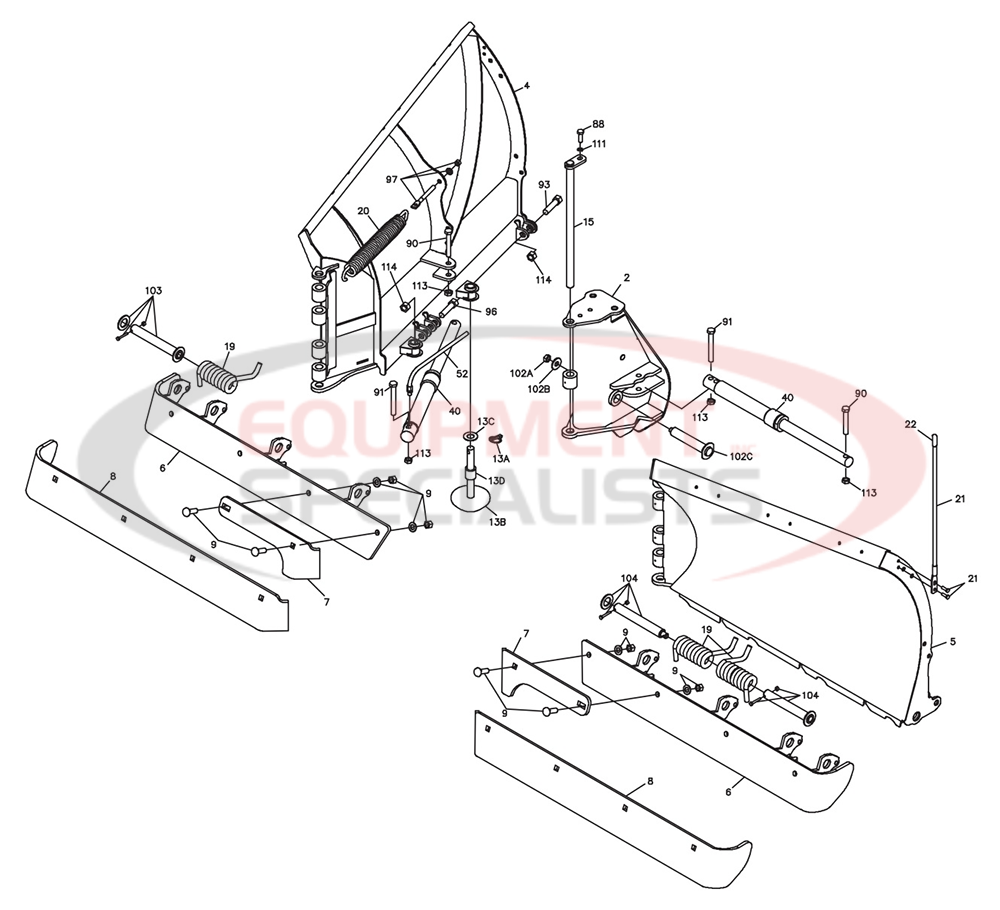 Boss V DXT Moldboard Diagram Breakdown Diagram