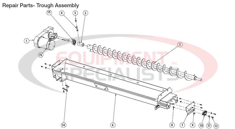 Buyers Salt Dogg SHPE2250 Trough Diagram Breakdown Diagram