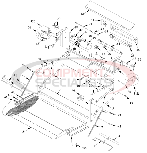 Tommy Gate Original Series Pick Up Lift Gate Parts Diagram Breakdown Diagram