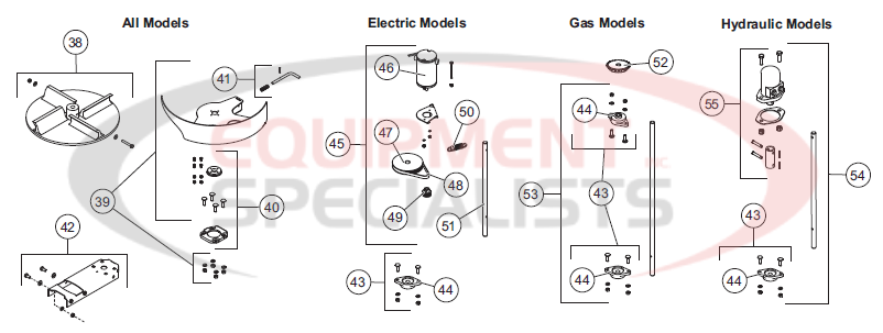 Western Striker Spinner & Shutter Assembly Diagram Breakdown Diagram