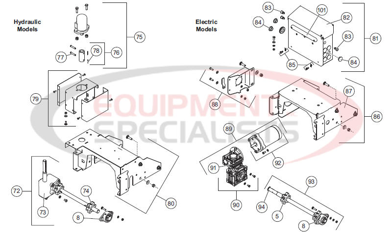 Western Striker Hydraulic and Electric Diagram Breakdown Diagram