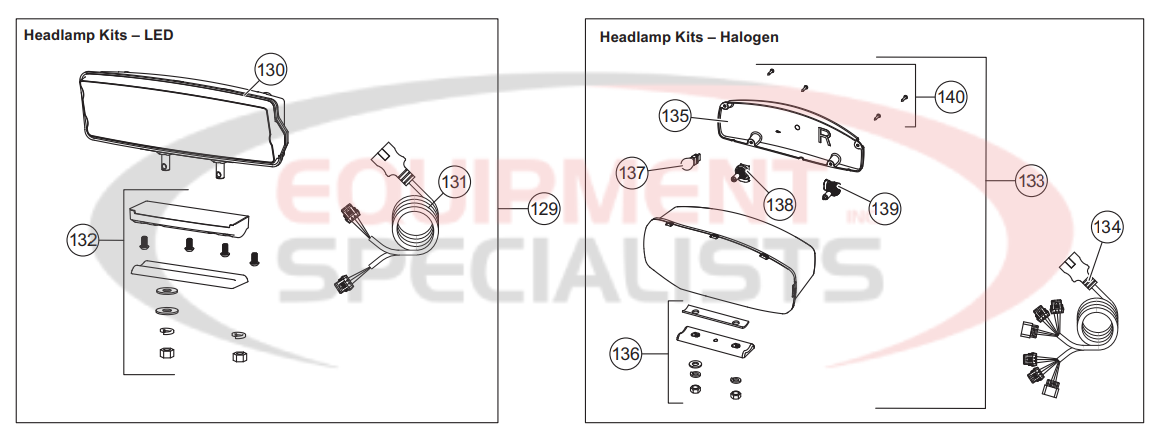 Western Enforcer Headlamps Breakdown Diagram