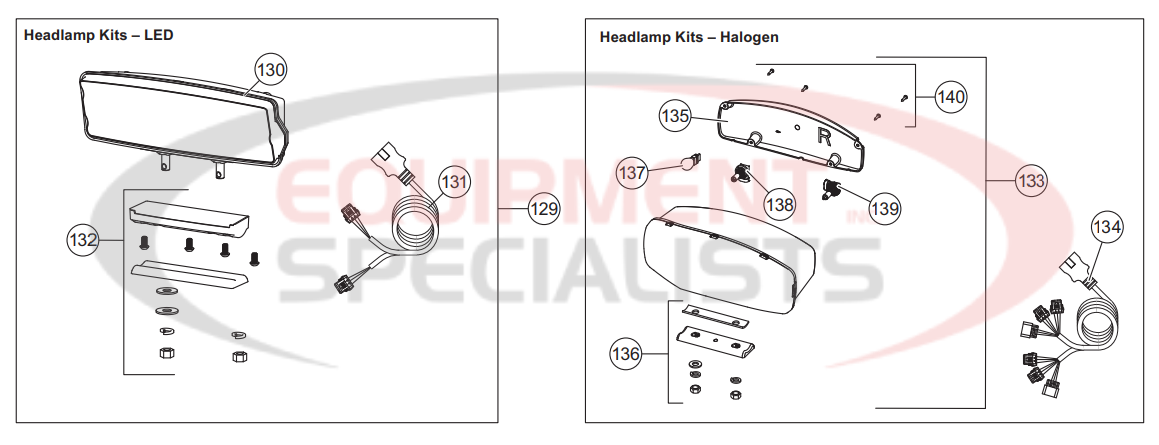 Western Enforcer Headlamps Diagram Breakdown Diagram