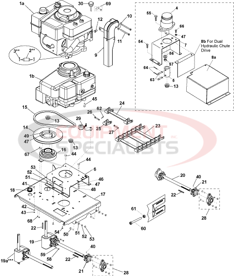 Western Ice Breaker Hopper Spreader Drive Components Diagram Breakdown Diagram