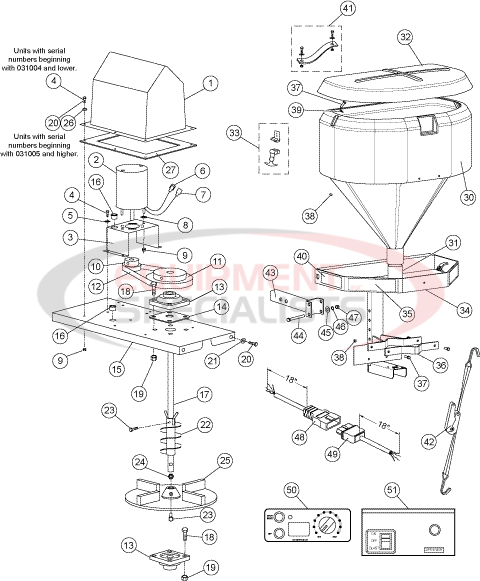 Western Low Profile Model 500 Spreader Parts Diagram Breakdown Diagram