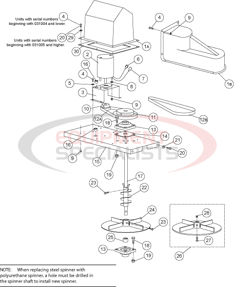 Western 1000/2000 series Tailgate Spreader Drive Train Parts Diagram Breakdown Diagram