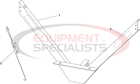 Western 1000 series Tailgate Spreader Receiver Mount Diagram Breakdown Diagram