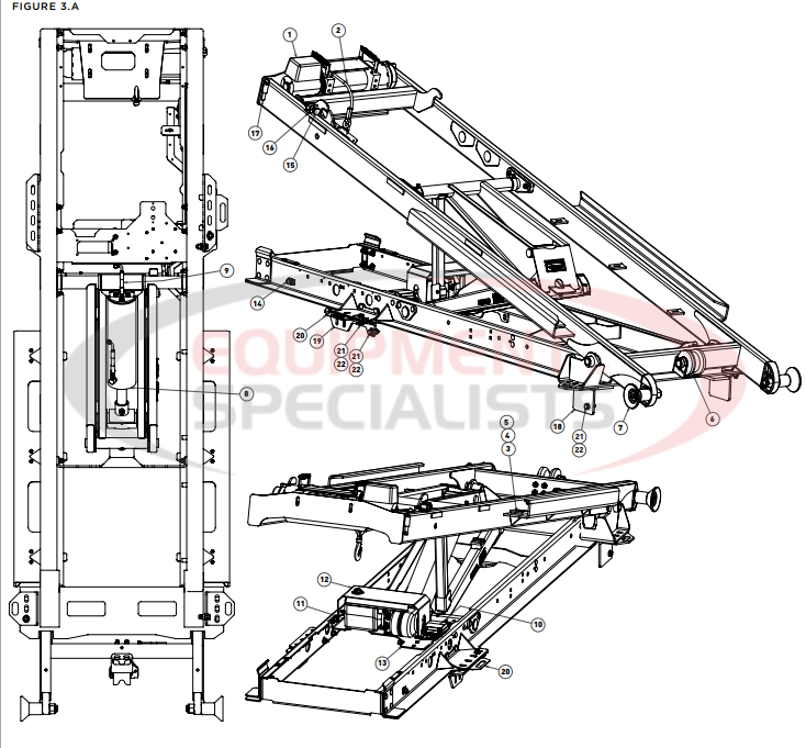 Switch-N-Go E-Series Hoist Parts Diagram (Gen 2) Breakdown Diagram