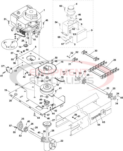 Western Pre-Ice Breaker Drive Components Diagram Breakdown Diagram