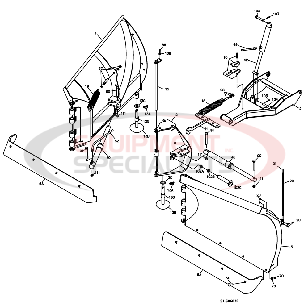 Boss Power VXT Moldboard Diagram Breakdown Diagram