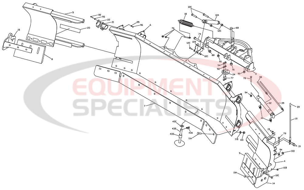 Boss EXT Moldboard Diagram Breakdown Diagram