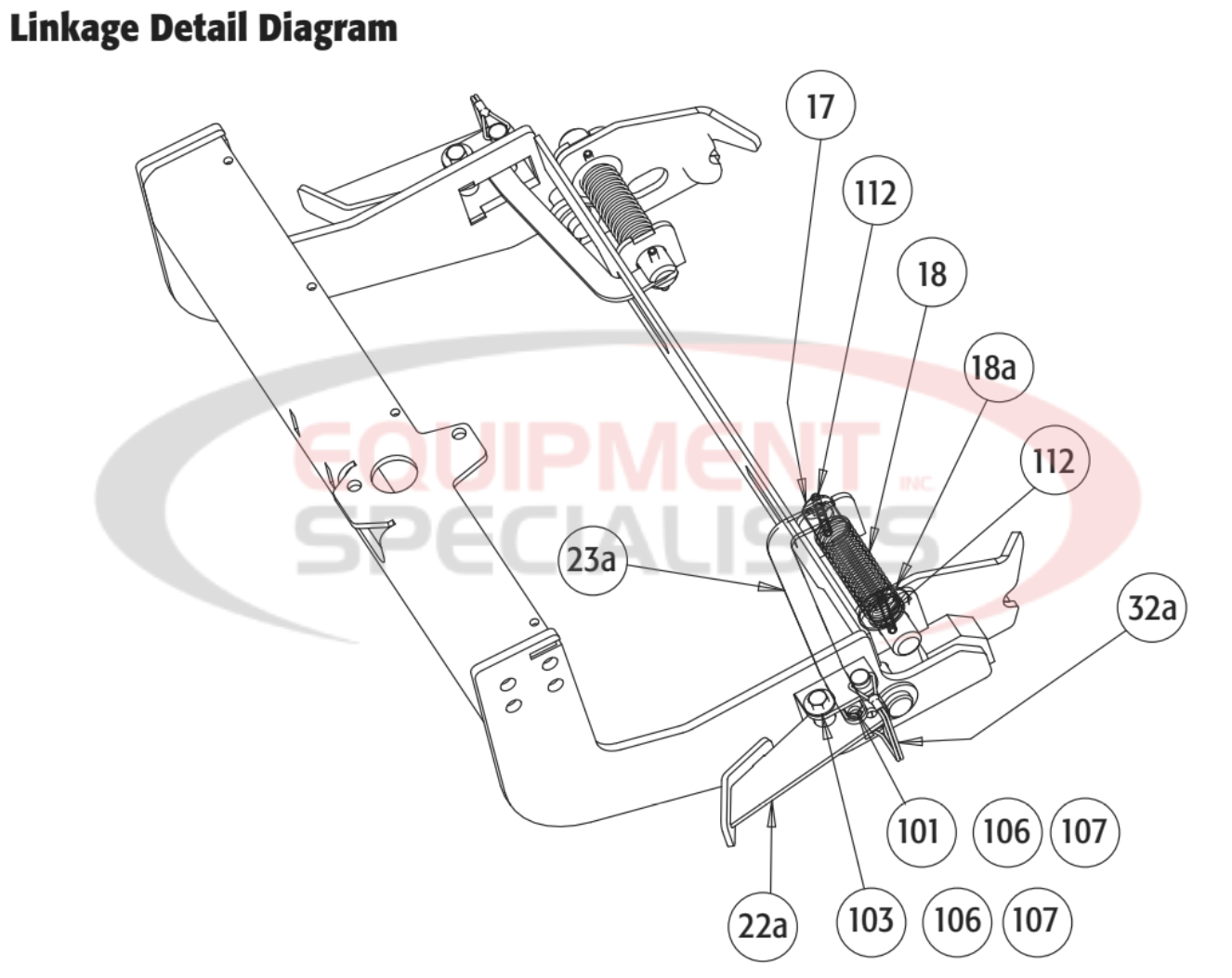 Buyers Snow Dogg MD Snow Plow Linkage Diagram Breakdown Diagram