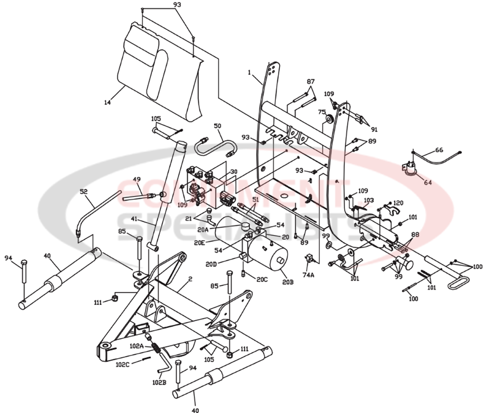 Boss Trip Edge A Frame and Tower Diagram Breakdown Diagram