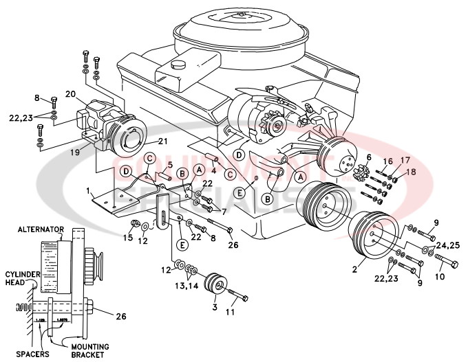 Deweze 700001 Clutch Pump Breakdown Diagram