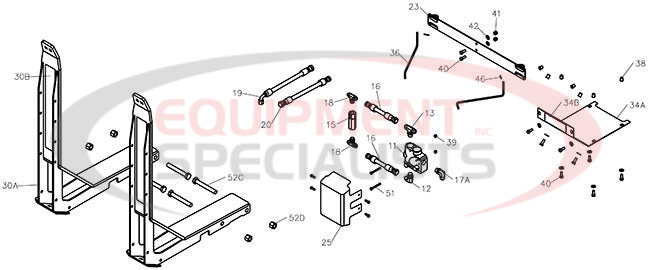 QUICK CUBE FORK ASSEMBLY Diagram Breakdown Diagram