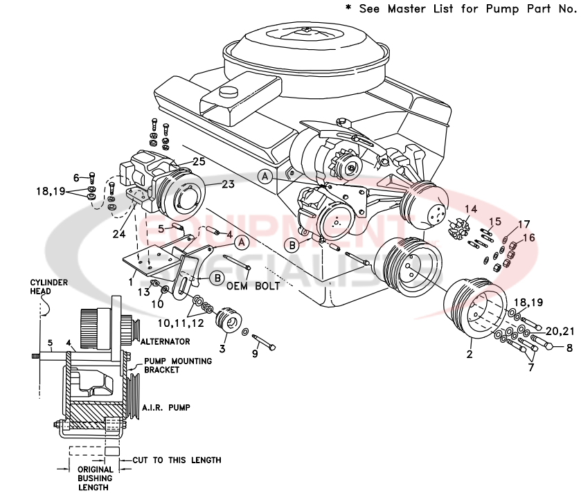 Deweze 700011 Clutch Pump Breakdown Diagram