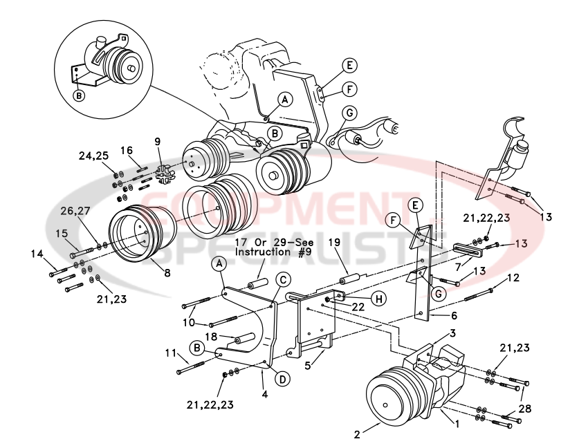 Deweze 700012 Clutch Pump Breakdown Diagram