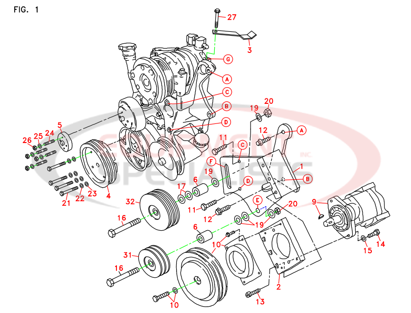 Deweze 700087 Clutch Pump Diagram Breakdown Diagram