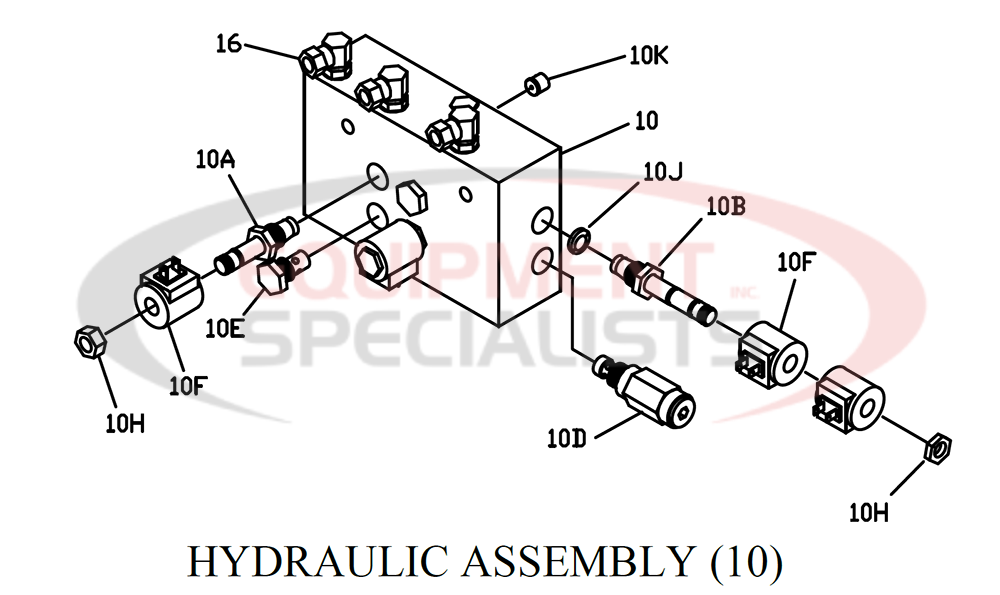 Boss UTV Straight Snow Plow Hydraulic Valve Aseembly Diagram Breakdown Diagram