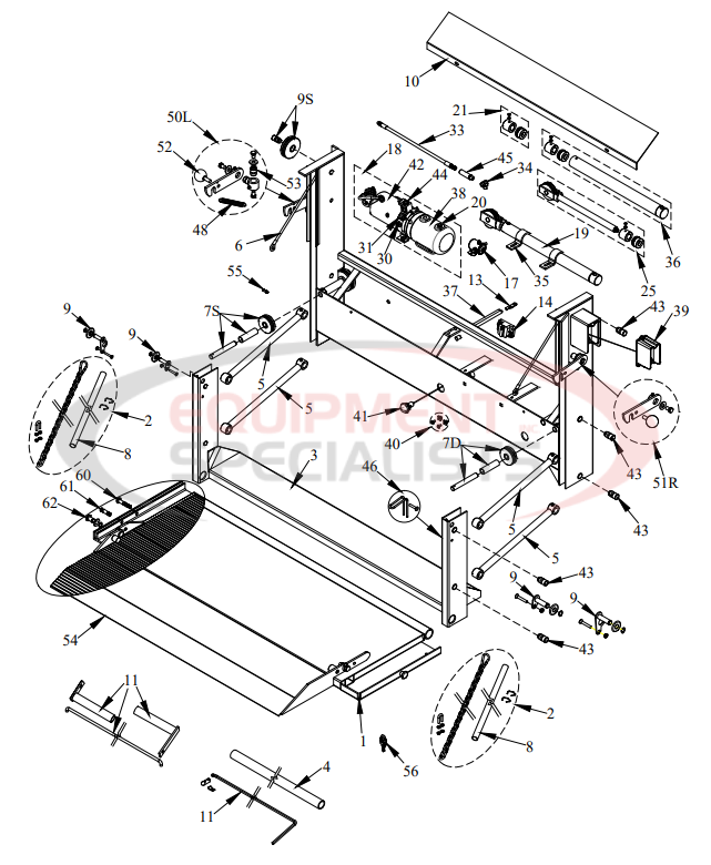 Tommy Gate 534, 1034, 1036, AND 1040 ORIGINAL SERIES Diagram Breakdown Diagram