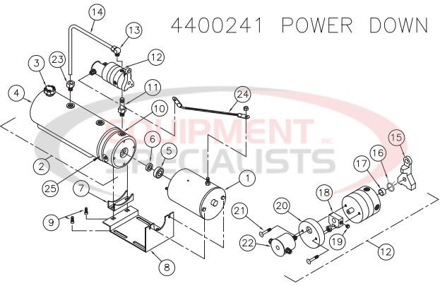 Thieman 4400241 Power Down Pump Breakdown Diagram