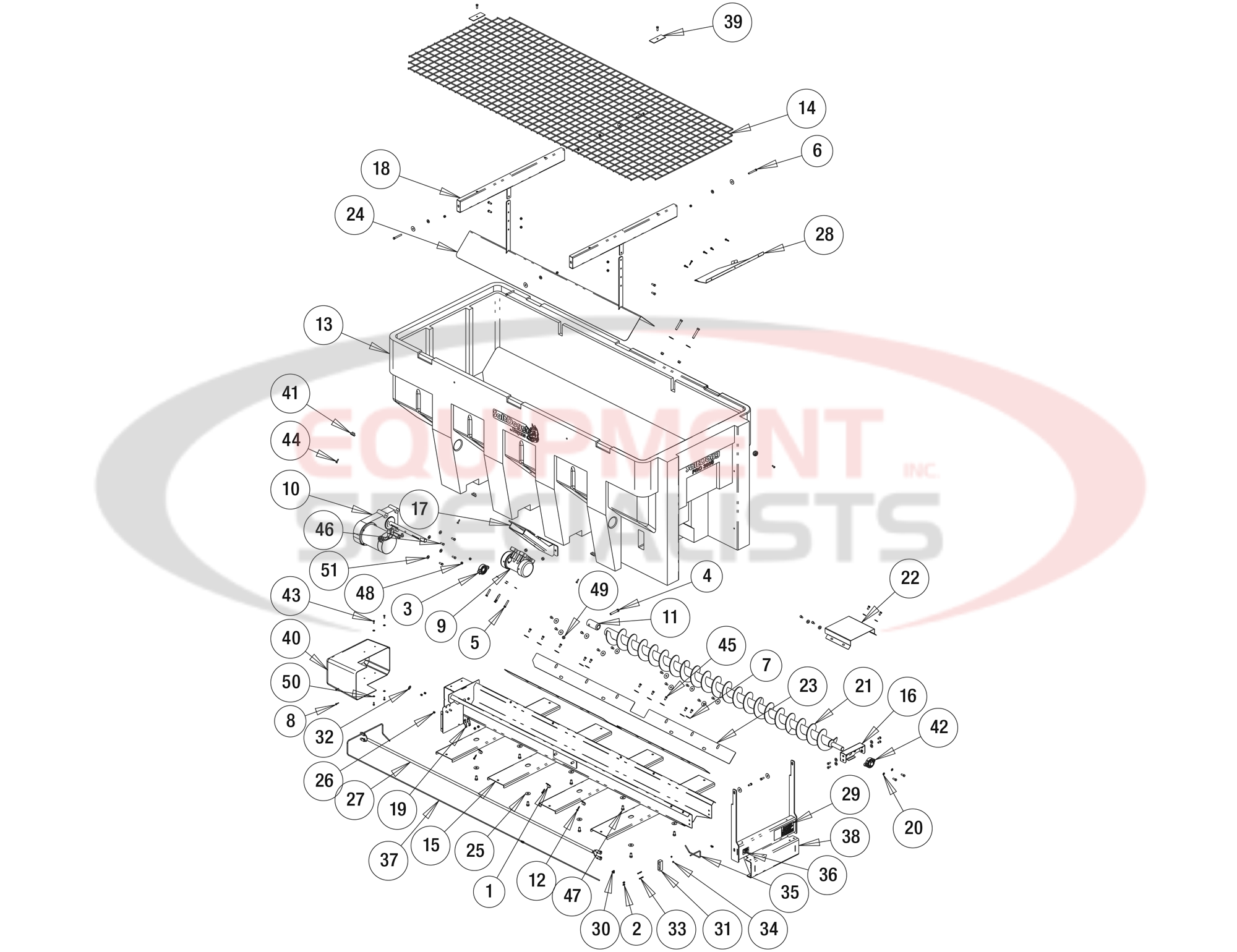 BUYERS PRO 3000 AUGER Diagram Breakdown Diagram