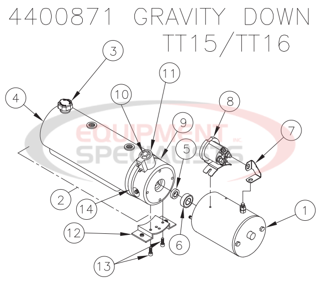 Thieman 4400871 Gravity Down Breakdown Diagram