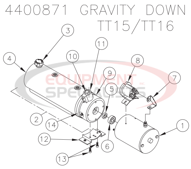 Thieman 4400871 Gravity Down Diagram Breakdown Diagram