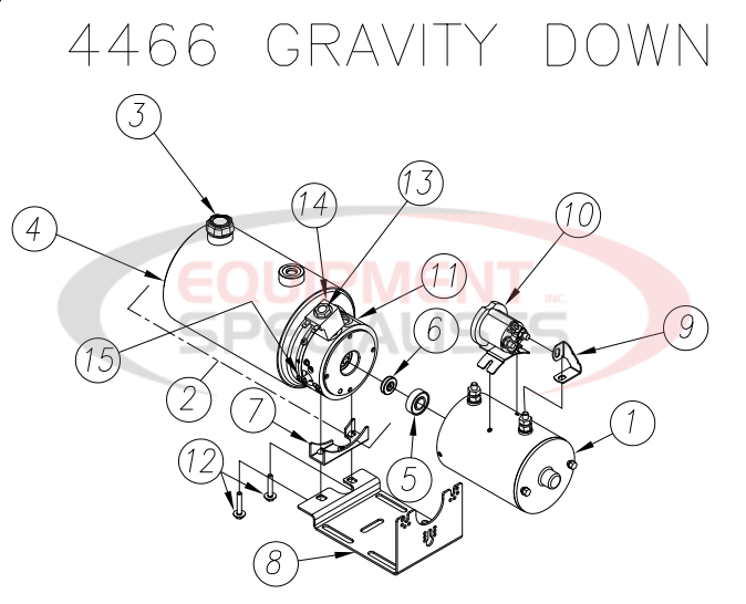 Thieman 4466 Gravity Down Breakdown Diagram