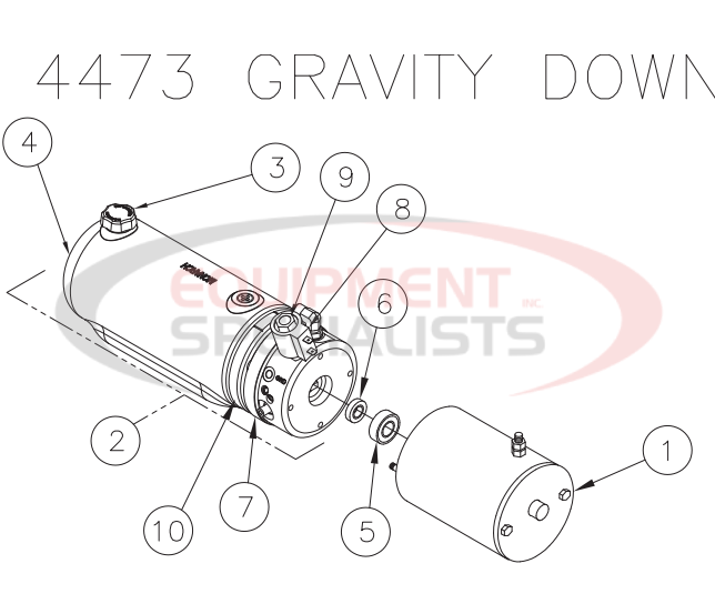 Thieman 4473 Gravity Down Breakdown Diagram