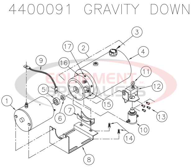 Thieman 4400091 Gravity Down Diagram Breakdown Diagram