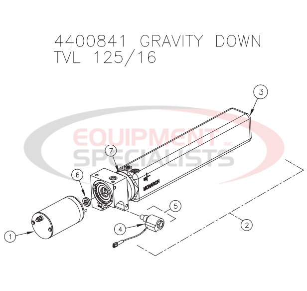 Thieman 4400841 Gravity Down Breakdown Diagram