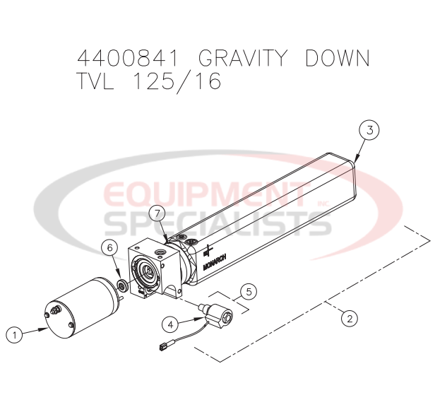 Thieman 4400841 Gravity Down Diagram Breakdown Diagram