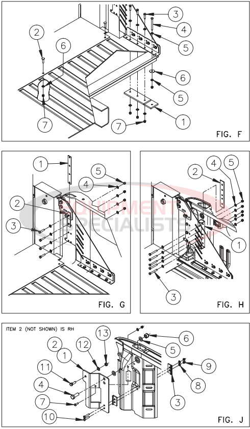 Thieman TT15 Mounting Hardware Parts List Continued Diagram Breakdown Diagram