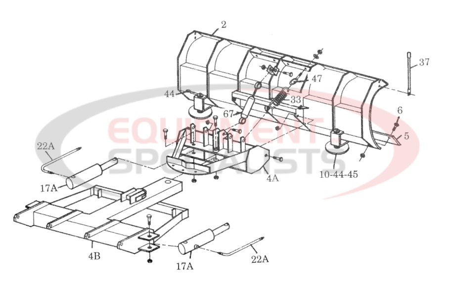 BOSS RT2 A-FRAME/MOLDBOARD Diagram Breakdown Diagram