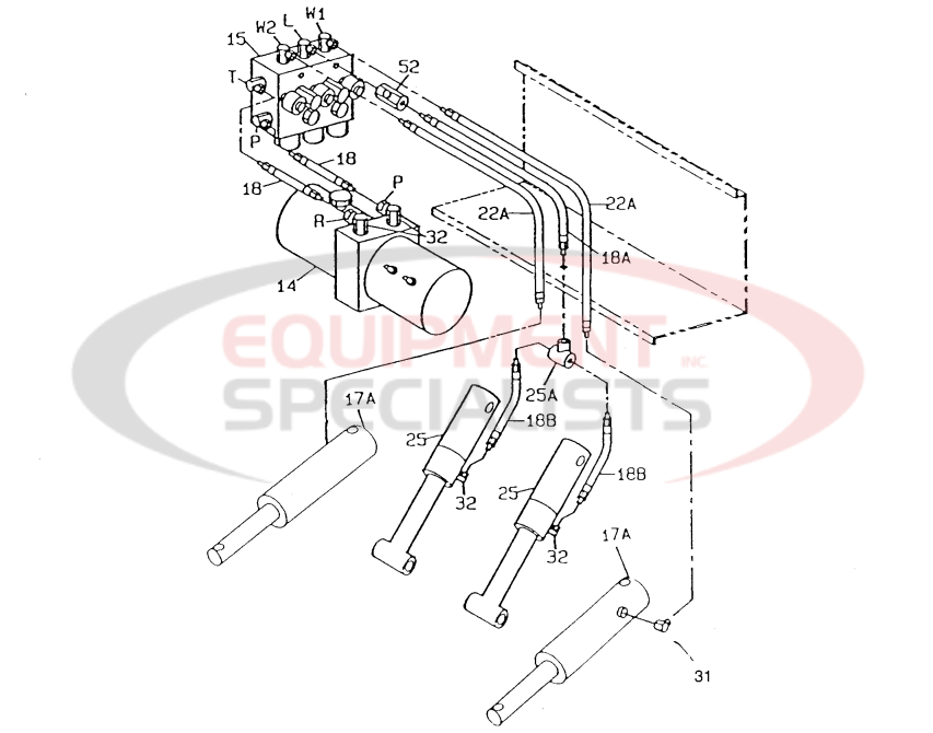 BOSS RT2 STRAIGHTBLADE HYDRAULICS Diagram Breakdown Diagram