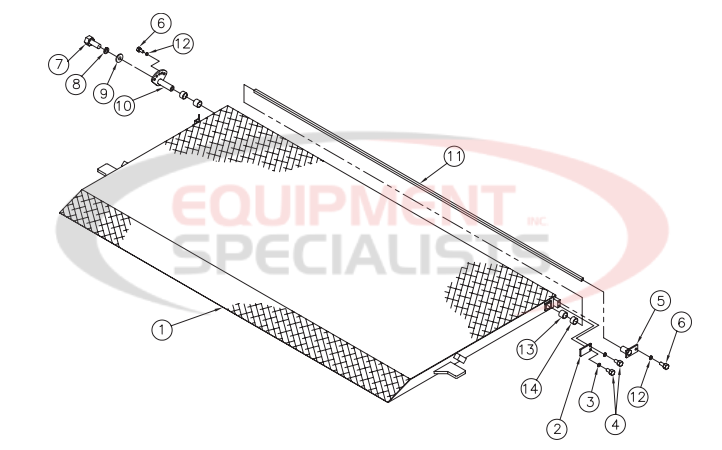 Thieman Medium Duty 125 and 16 Steel Platform Assembly Diagram Breakdown Diagram