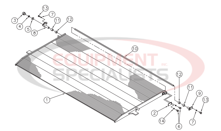 Thieman Medium Duty 125 and 16 Aluminum Platform Assembly Diagram Breakdown Diagram