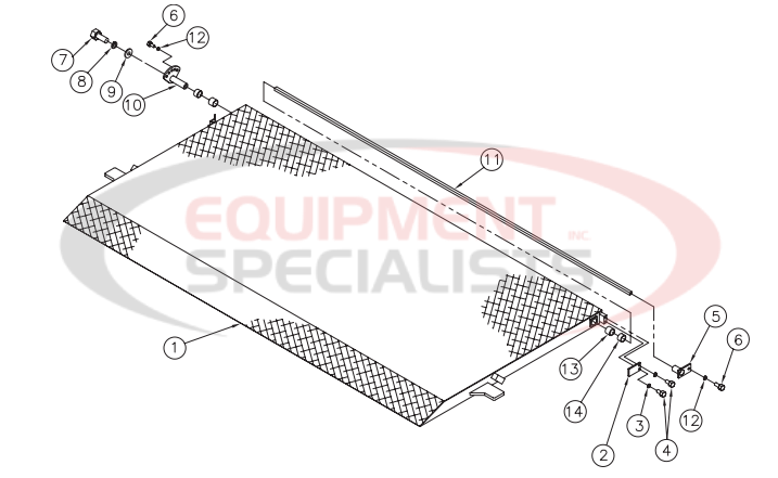 Thieman Medium Duty TVLR 20/20A Steel Platform Assembly Breakdown Diagram