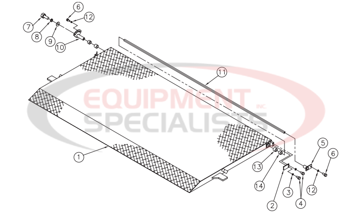 Thieman Medium Duty TVLR 20/20A Steel Platform Assembly Diagram Breakdown Diagram