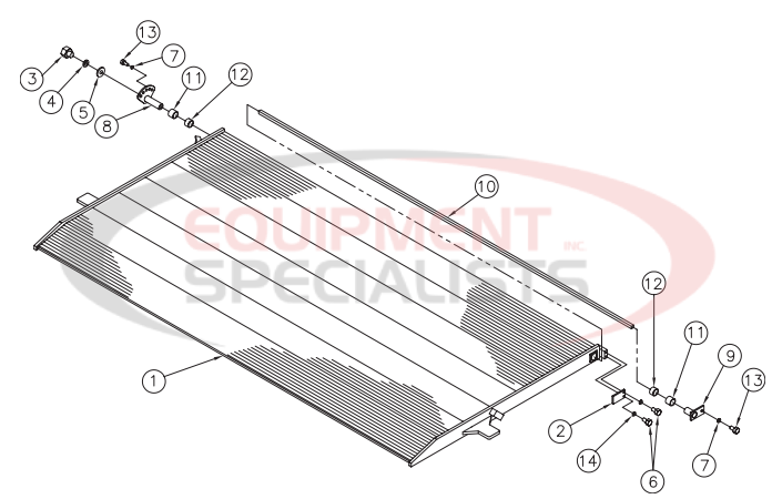 Thieman Medium Duty TVLR 20/20A Aluminum Platform Diagram Breakdown Diagram