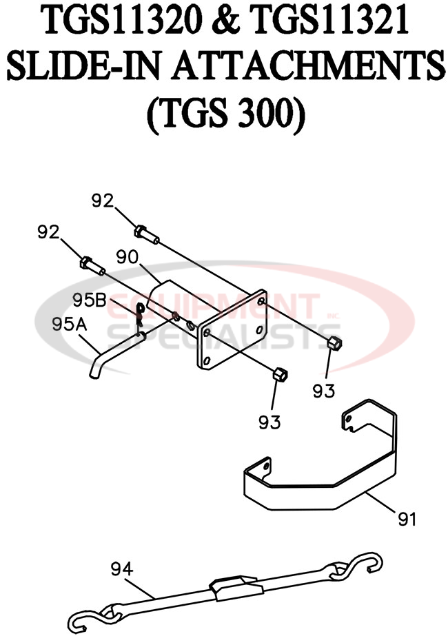 TGS300 SLIDE IN ATTACHMENT Diagram Breakdown Diagram