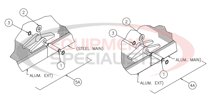 Thieman Medium Duty TVLR 30/30A 3 Fingered Hinge Diagram Breakdown Diagram