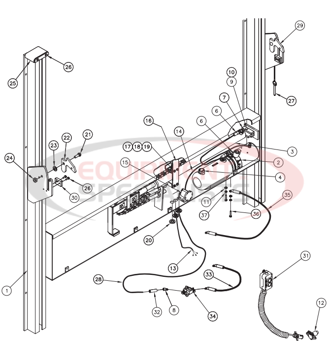 Thieman Medium Duty AATVL Main Frame Assembly Diagram Breakdown Diagram